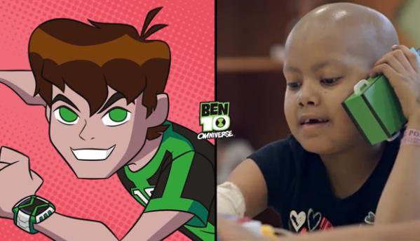 Imagem Heróis telefonam para crianças que lutam contra o câncer