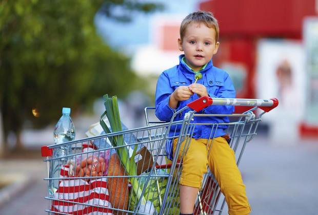 Imagem A cada 22 minutos, uma criança se machuca em carrinho de supermercado