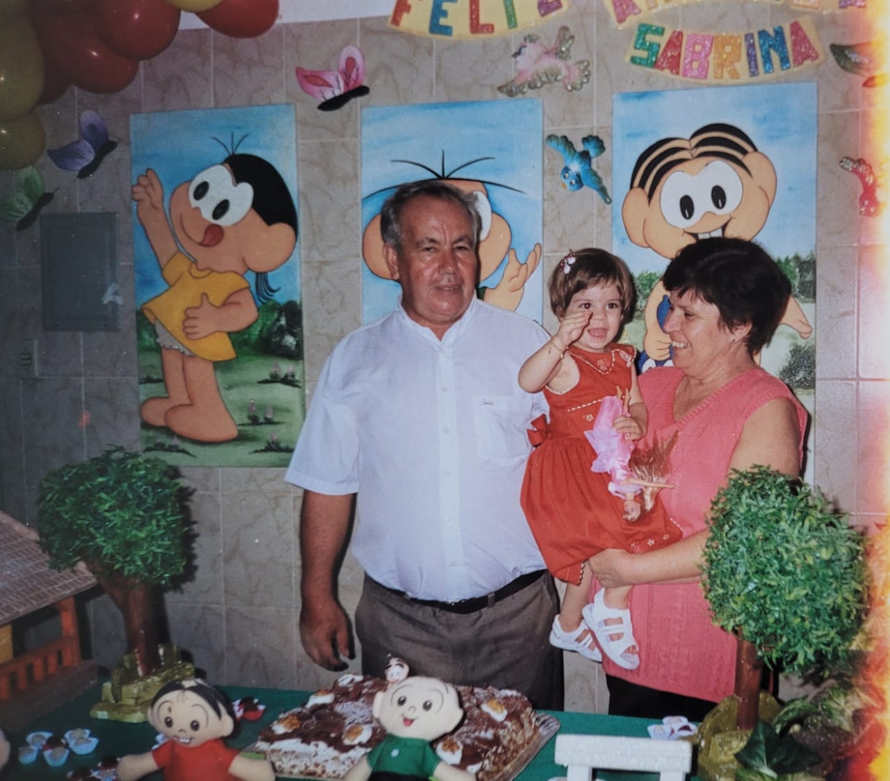 José Valter, Teresinha e a neta Sabrina